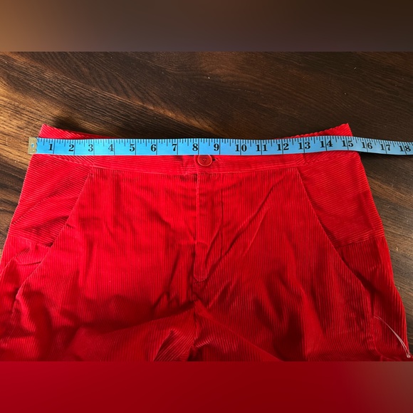 MM6 Maison Martin Margiela Corduroy Pants Women’s 42 /30x31.5 Red Designer NWT - Picture 8 of 12
